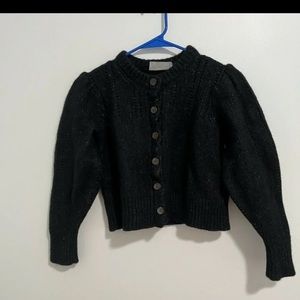 Everlane black speckled cloud cardigan